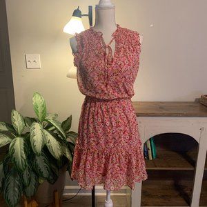 Gypsies & Moondust Sleeveless Pink Floral Summer Dress Size Small